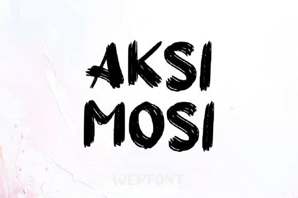 Aksi Mosi: A Vibrant Brushstroke Font for Makers