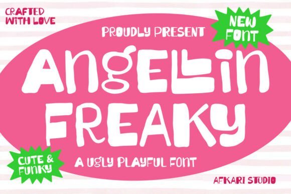 Angellin Freaky: A Playful Display Font for Crafters
