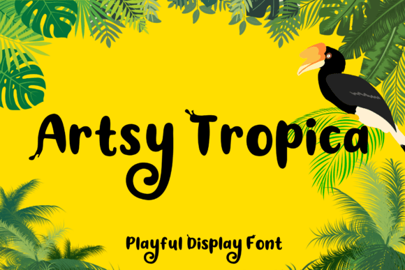 Artsy Tropica: A Whimsical Display Font for Modern Editorial Design