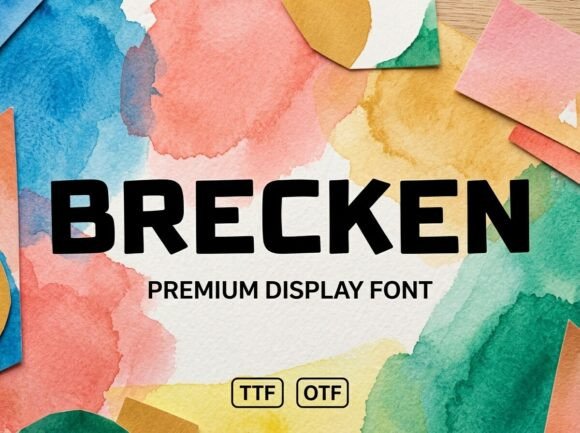 Brecken: A Bold Display Font for Branding