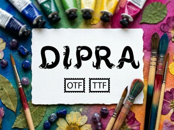 Dipra Typeface for Playful Brand Identity