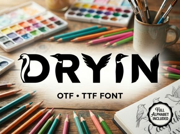 Dryin Display Font for Editorial Design