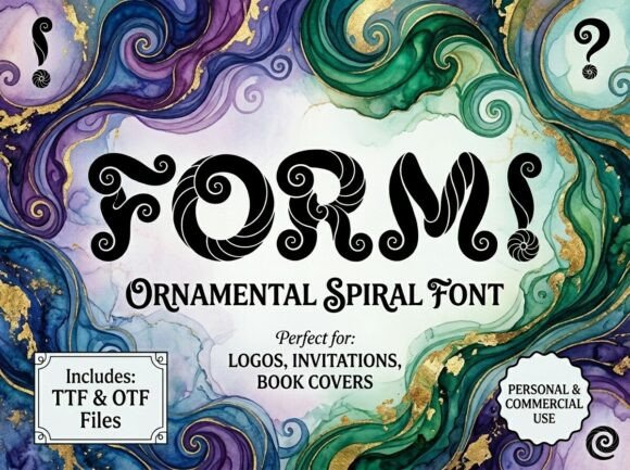 Formi Typeface: A Nautical Display Font for Makers
