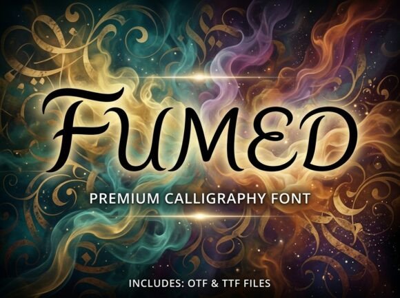 Fumed Typeface for Handmade Product Branding