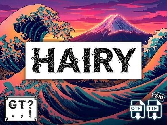 Hairy Typeface for Bold Editorial Design