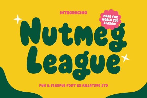 Nutmeg League Font for Playful Maker Designs