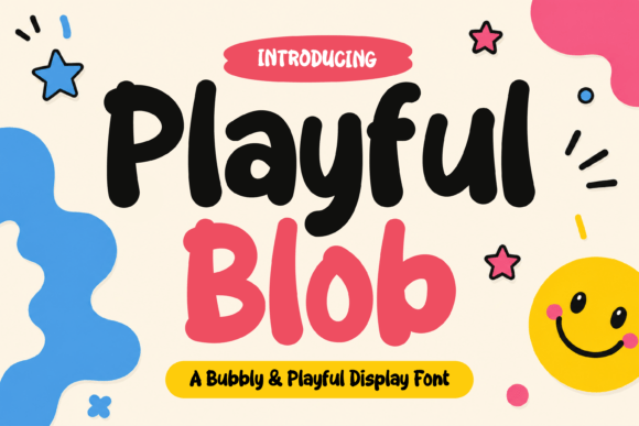 Playful Blob Font for Small Business Branding