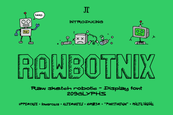 Rawbotnix: A Quirky Display Font for Bold Brands