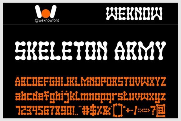 Skeleton Army Font for Crafters and Sellers