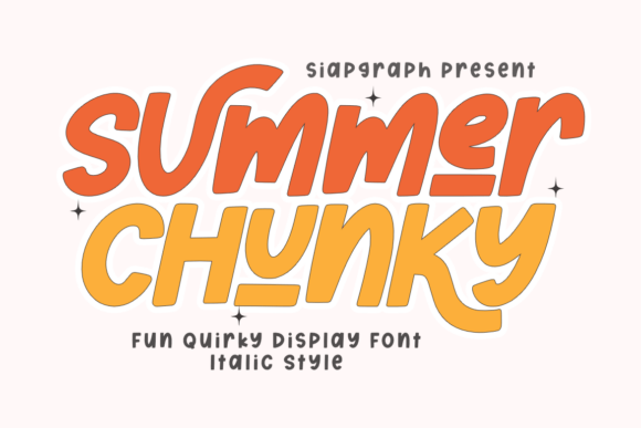 Summer Chunky Italic: A Retro Display Font for Editors