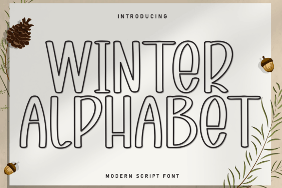 Winter Alphabet: A Modern Script Typeface for Digital Design